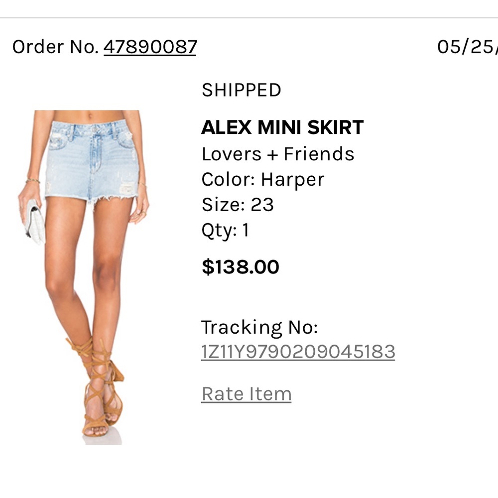 Denim Skirt, New with tags, from Revolve!